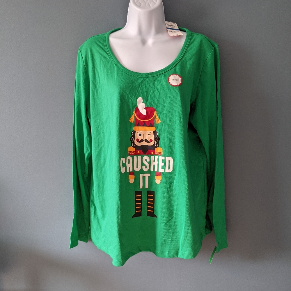 NWT Macy's 'Crushed It' Nutcracker Holiday Long Sleeve Tee